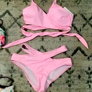 Pink Wrap Bathing suit
